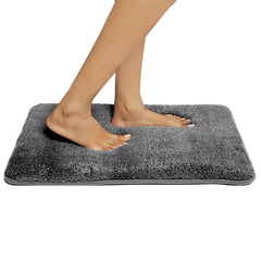HOUSSE Anti Skid Ultra Absorbent Fluffy High Pile Plush Bathmat