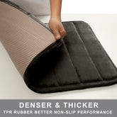 HOUSSE Minimalist Solid Color Bath Mat with Extra Cushioning