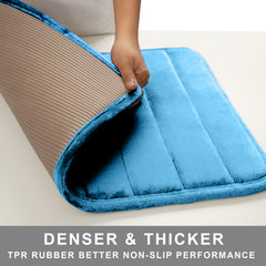HOUSSE Minimalist Solid Color Bath Mat with Extra Cushioning