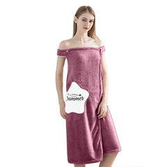 HOUSSE Wearable Spa Bath Towel for Women | Soft, Cozy Wrap with Snap Closure | 110 x 140 cms