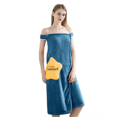HOUSSE Wearable Spa Bath Towel for Women | Soft, Cozy Wrap with Snap Closure | 110 x 140 cms