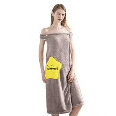 HOUSSE Wearable Spa Bath Towel for Women | Soft, Cozy Wrap with Snap Closure | 110 x 140 cms