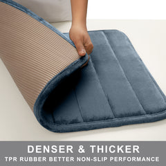 HOUSSE Minimalist Solid Color Bath Mat with Extra Cushioning