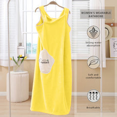 HOUSSE Wearable Spa Bath Towel for Women | Soft, Cozy Wrap with Snap Closure | 110 x 140 cms