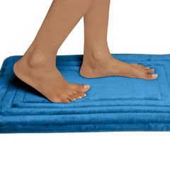 HOUSSE Premium Soft Microfiber Bath Mat with Cushioned Border Design