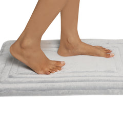 HOUSSE Premium Soft Microfiber Bath Mat with Cushioned Border Design