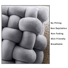 HOUSSE Chunky Knit Cushion | Soft Plush Woven Throw Pillow for Sofa & Bed