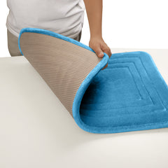 HOUSSE Premium Soft Microfiber Bath Mat with Cushioned Border Design