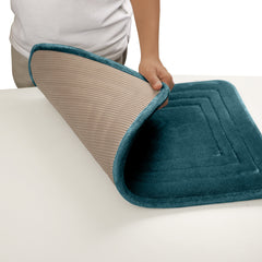 HOUSSE Premium Soft Microfiber Bath Mat with Cushioned Border Design