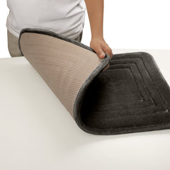 HOUSSE Premium Soft Microfiber Bath Mat with Cushioned Border Design