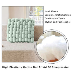 HOUSSE Chunky Knit Cushion | Soft Plush Woven Throw Pillow for Sofa & Bed