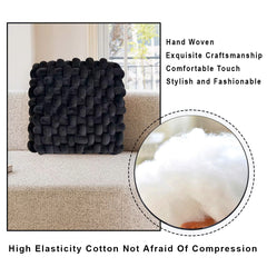 HOUSSE Chunky Knit Cushion | Soft Plush Woven Throw Pillow for Sofa & Bed