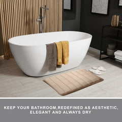 HOUSSE Minimalist Solid Color Bath Mat with Extra Cushioning