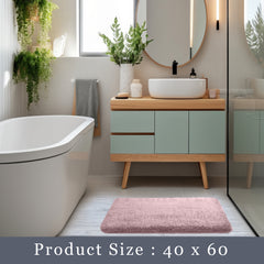 HOUSSE Anti Skid Ultra Absorbent Fluffy High Pile Plush Bathmat