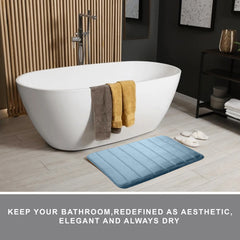 HOUSSE Minimalist Solid Color Bath Mat with Extra Cushioning