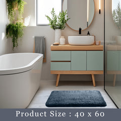 HOUSSE Anti Skid Ultra Absorbent Fluffy High Pile Plush Bathmat