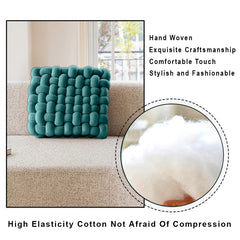 HOUSSE Chunky Knit Cushion | Soft Plush Woven Throw Pillow for Sofa & Bed