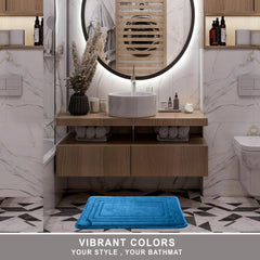 HOUSSE Premium Soft Microfiber Bath Mat with Cushioned Border Design