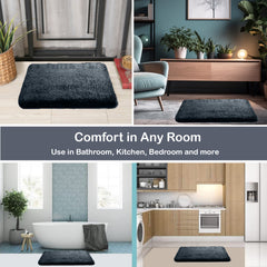 HOUSSE Anti Skid Ultra Absorbent Fluffy High Pile Plush Bathmat
