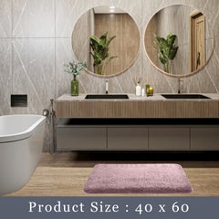 HOUSSE Anti Skid Ultra Absorbent Fluffy High Pile Plush Bathmat