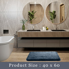 HOUSSE Anti Skid Ultra Absorbent Fluffy High Pile Plush Bathmat