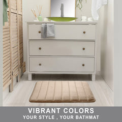 HOUSSE Minimalist Solid Color Bath Mat with Extra Cushioning
