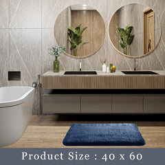HOUSSE Anti Skid Ultra Absorbent Fluffy High Pile Plush Bathmat