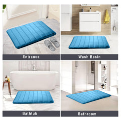 HOUSSE Minimalist Solid Color Bath Mat with Extra Cushioning