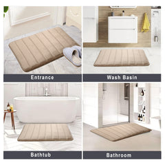 HOUSSE Minimalist Solid Color Bath Mat with Extra Cushioning
