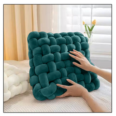 HOUSSE Chunky Knit Cushion | Soft Plush Woven Throw Pillow for Sofa & Bed