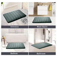 HOUSSE Minimalist Solid Color Bath Mat with Extra Cushioning