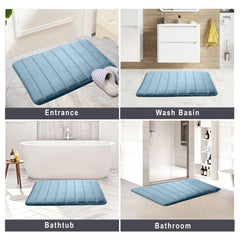 HOUSSE Minimalist Solid Color Bath Mat with Extra Cushioning