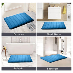 HOUSSE Minimalist Solid Color Bath Mat with Extra Cushioning