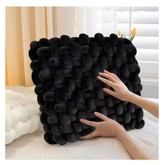 HOUSSE Chunky Knit Cushion | Soft Plush Woven Throw Pillow for Sofa & Bed