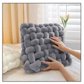 HOUSSE Chunky Knit Cushion | Soft Plush Woven Throw Pillow for Sofa & Bed