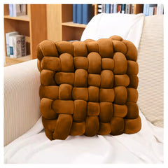 HOUSSE Chunky Knit Cushion | Soft Plush Woven Throw Pillow for Sofa & Bed