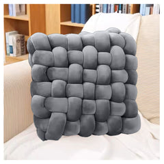 HOUSSE Chunky Knit Cushion | Soft Plush Woven Throw Pillow for Sofa & Bed