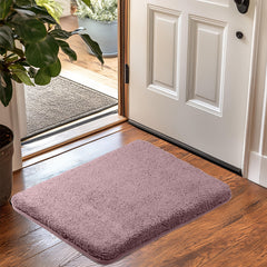 HOUSSE Anti Skid Ultra Absorbent Fluffy High Pile Plush Bathmat