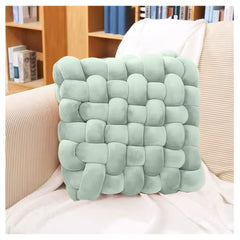 HOUSSE Chunky Knit Cushion | Soft Plush Woven Throw Pillow for Sofa & Bed