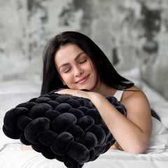 HOUSSE Chunky Knit Cushion | Soft Plush Woven Throw Pillow for Sofa & Bed