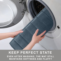 HOUSSE Minimalist Solid Color Bath Mat with Extra Cushioning