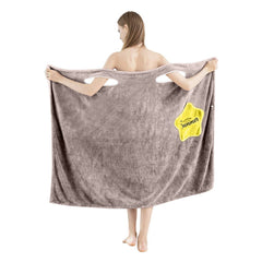 HOUSSE Wearable Spa Bath Towel for Women | Soft, Cozy Wrap with Snap Closure | 110 x 140 cms