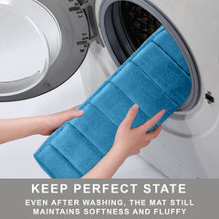 HOUSSE Minimalist Solid Color Bath Mat with Extra Cushioning