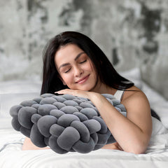 HOUSSE Chunky Knit Cushion | Soft Plush Woven Throw Pillow for Sofa & Bed
