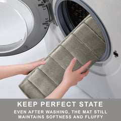 HOUSSE Minimalist Solid Color Bath Mat with Extra Cushioning