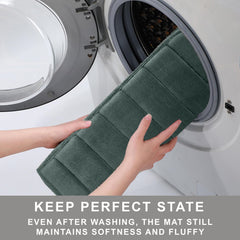 HOUSSE Minimalist Solid Color Bath Mat with Extra Cushioning