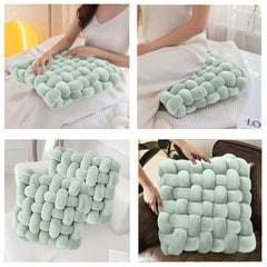 HOUSSE Chunky Knit Cushion | Soft Plush Woven Throw Pillow for Sofa & Bed