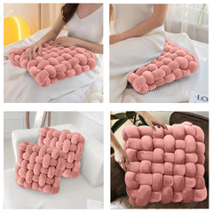 HOUSSE Chunky Knit Cushion | Soft Plush Woven Throw Pillow for Sofa & Bed