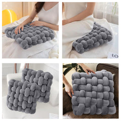 HOUSSE Chunky Knit Cushion | Soft Plush Woven Throw Pillow for Sofa & Bed