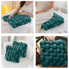 HOUSSE Chunky Knit Cushion | Soft Plush Woven Throw Pillow for Sofa & Bed